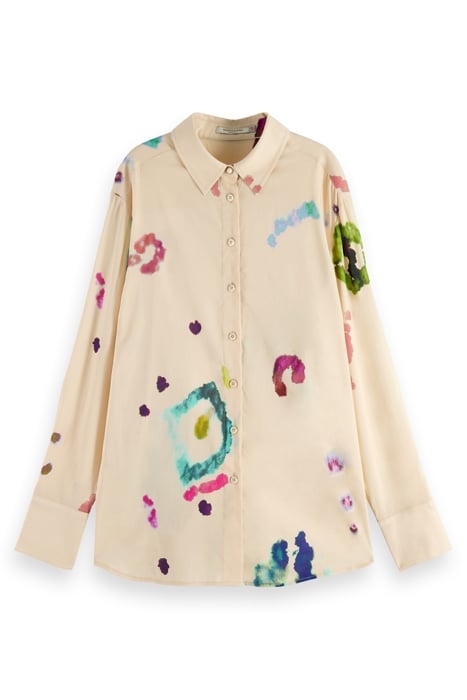 TIE-DYE PRINTED RELAXED FIT SHIRT GALAXY DYE SOFT ICE 4