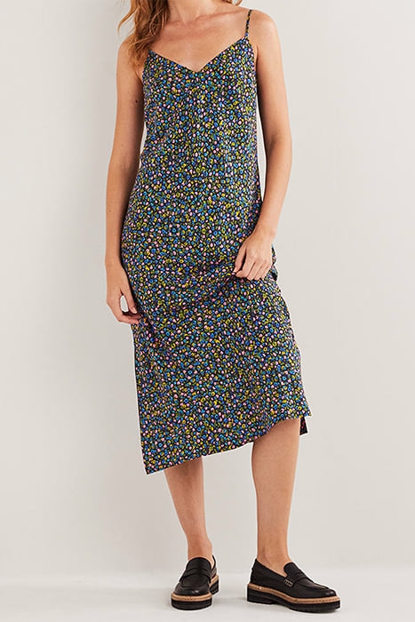 ELENA MIDI SLIP DRESS FRENCH NAVY, FLORAL TERRACE 1