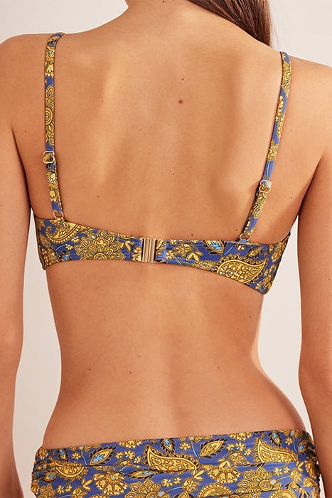 CAPRI CUP-SIZE BIKINI TOP HARVEST GOLD, PAISLEY TERRACE 2