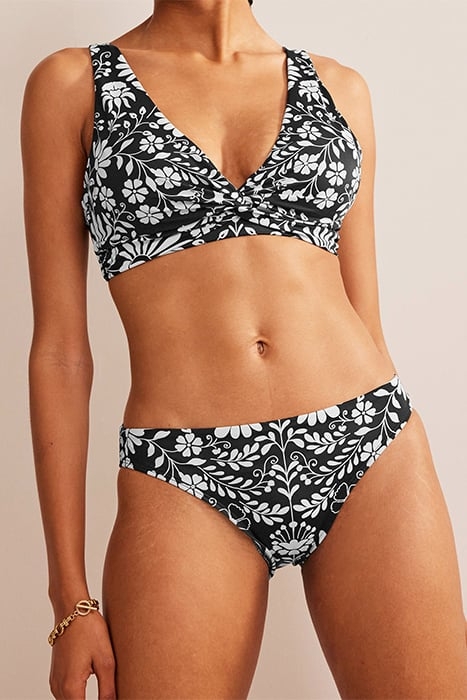 CLASSIC BIKINI BOTTOMS NERO, GARDENIA SPRIG 2