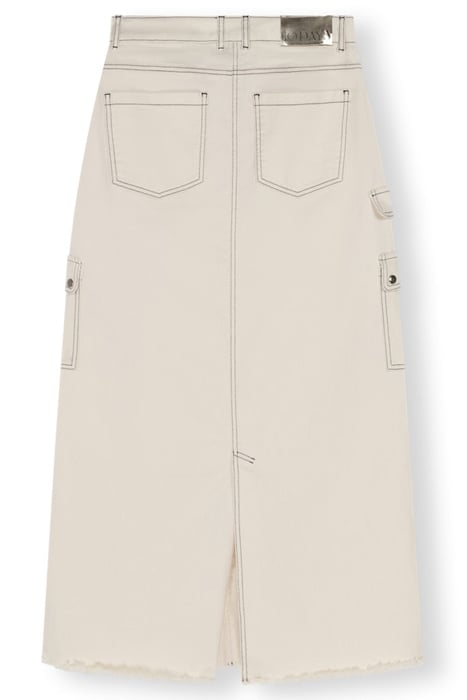 SLUB TWILL SKIRT ECRU 5