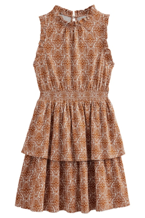 RUFFLE JERSEY MINI DRESS PUMPKIN, VINE TERRACE 3