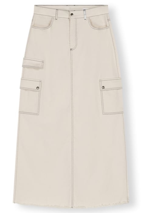 SLUB TWILL SKIRT ECRU 4