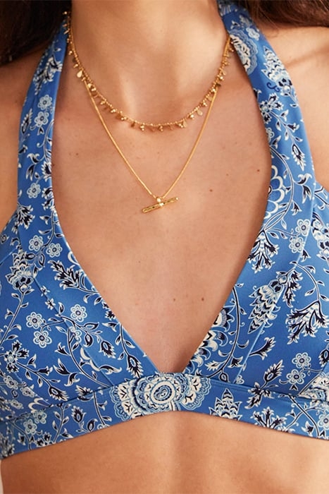 ITHACA HALTER BIKINI TOP AZURE, GARDENIA GROVE 4