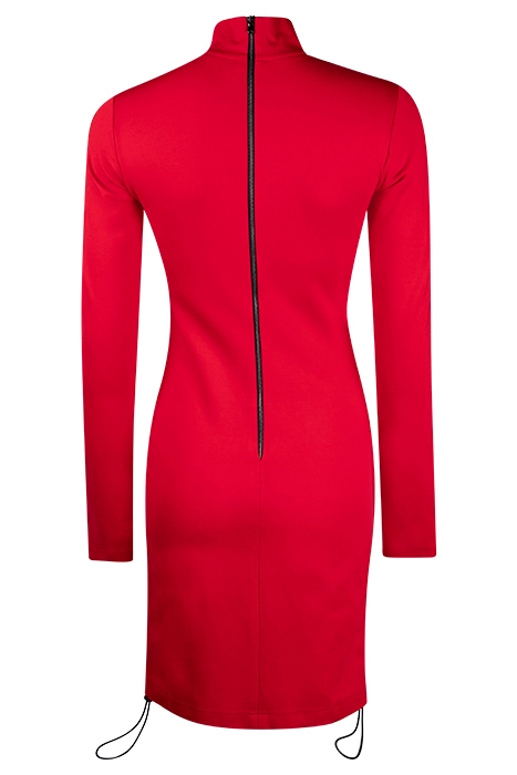 WOMEN'S BODYCON GATHERING DRESS RED 2