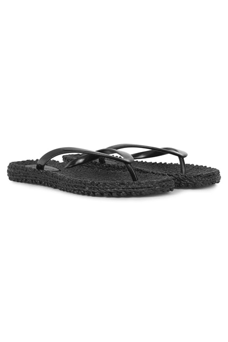 CHEERFUL04M METALLIC FLIP FLOP BLACK 2