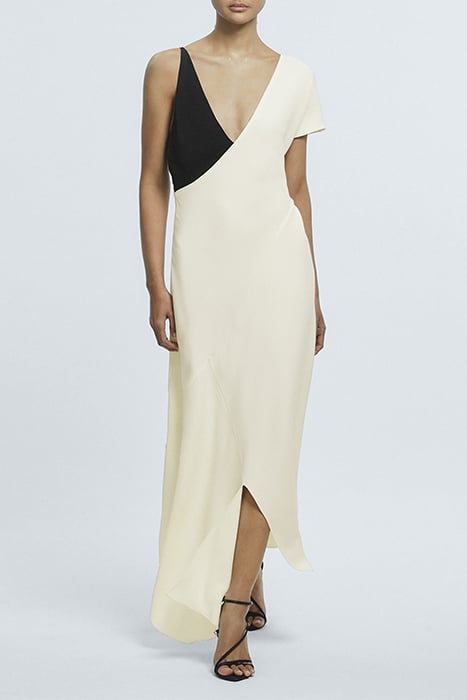 FRIEDA-COLOURBLOCK MAXI DRESS BLACK/WHITE 1