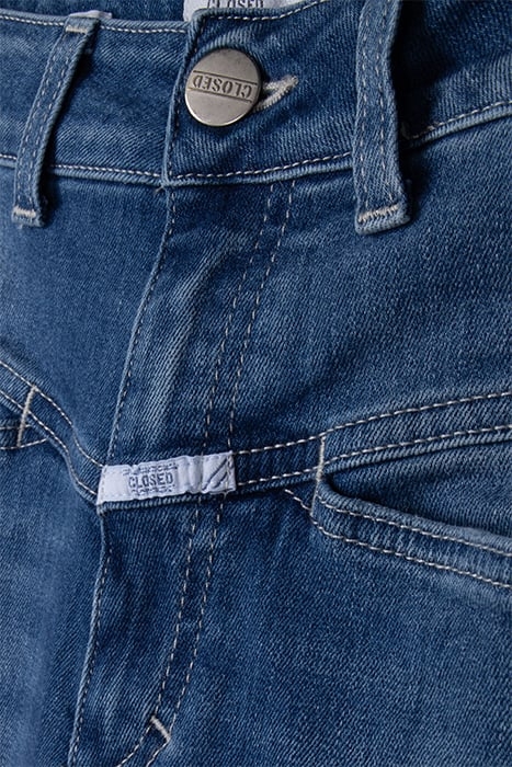 WOMEN PEDAL PUSHER JEANS MID BLUE 8