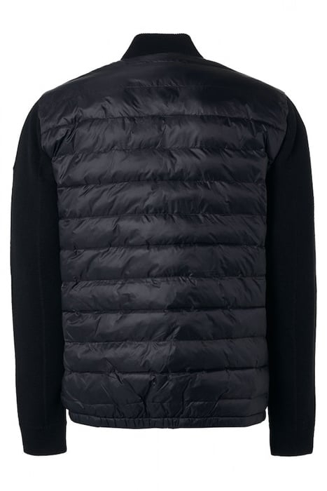 CARDIGAN KNITTED BODY WOVEN PADDED BLACK 5