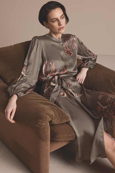 DRESS FINE LEAVES BROWN 4