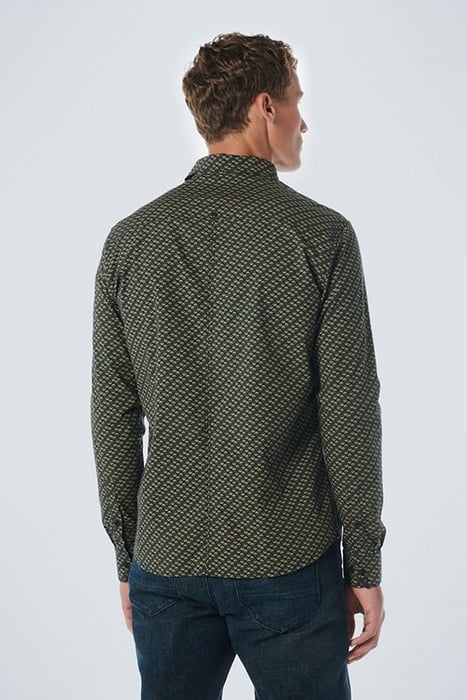SHIRT STRETCH ALLOVER PRINTED OLIVE 2