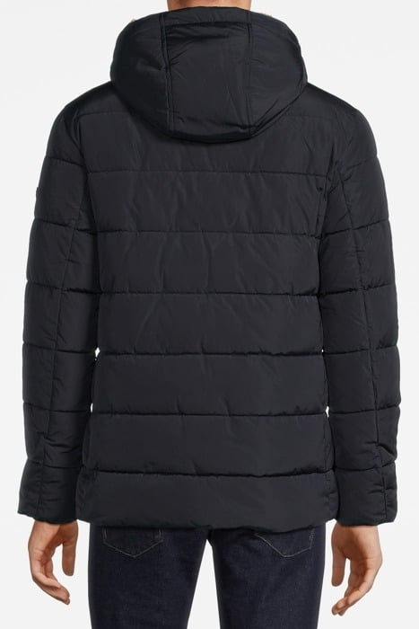 NYLON HOODED BOMBER BLACK IRIS (NAVY) 2