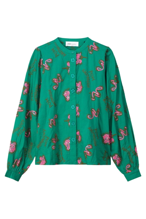 BLOUSE - FERN GREEN SHINE 2