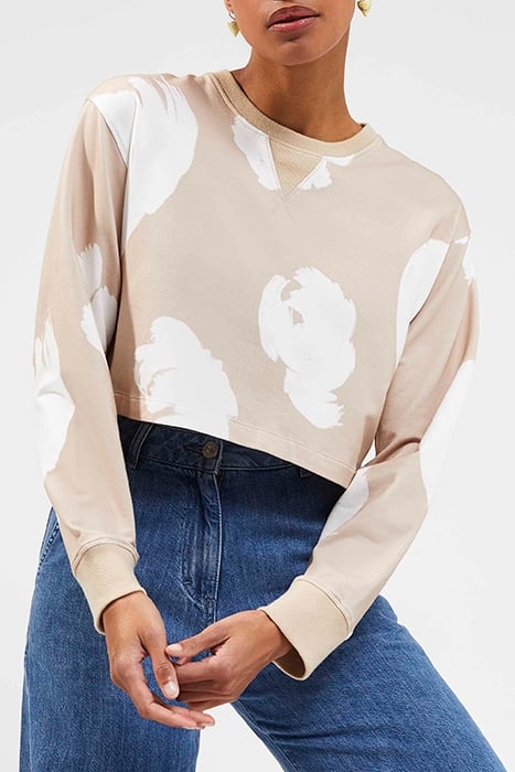 PERI AIMEE JERSEY TOP CEMENT MULTI 1