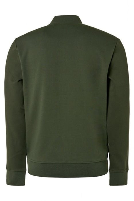SWEATER FULL ZIPPER TWILL JACQUARD DARK GREEN 5