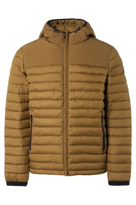 JACKET HOODED SHORT FIT PADDED MIX LIGHT MOSS 3