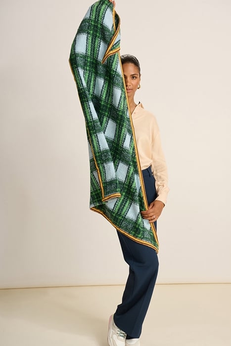 SHAWL - CHECKS ICE BLUE 3