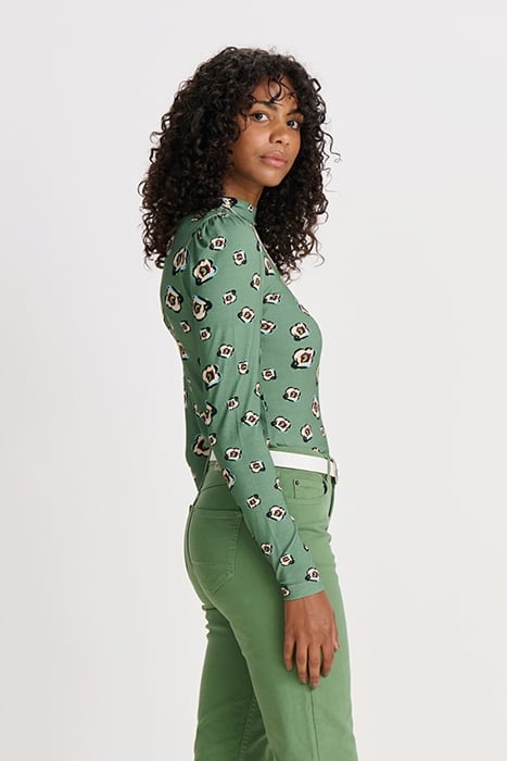 TURTLENECK - FLOWER SWIRL GREEN 4