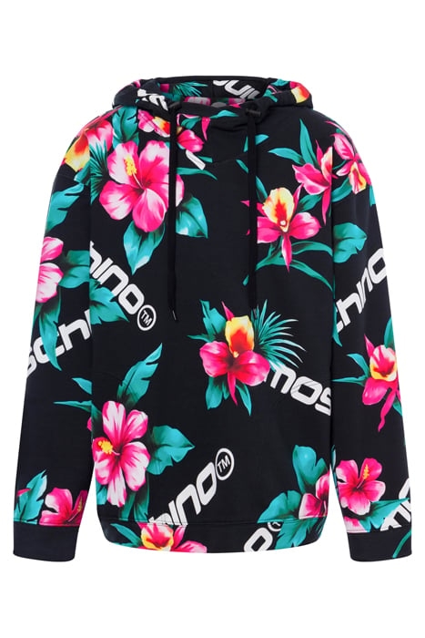 HIBISCUS PRINT HOODIE BLACK 3
