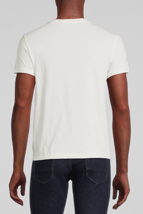 WHITE ORGANIC T-SHIRT WITH HIP-HOP CARTOON IMAGE OFF WHITE 2