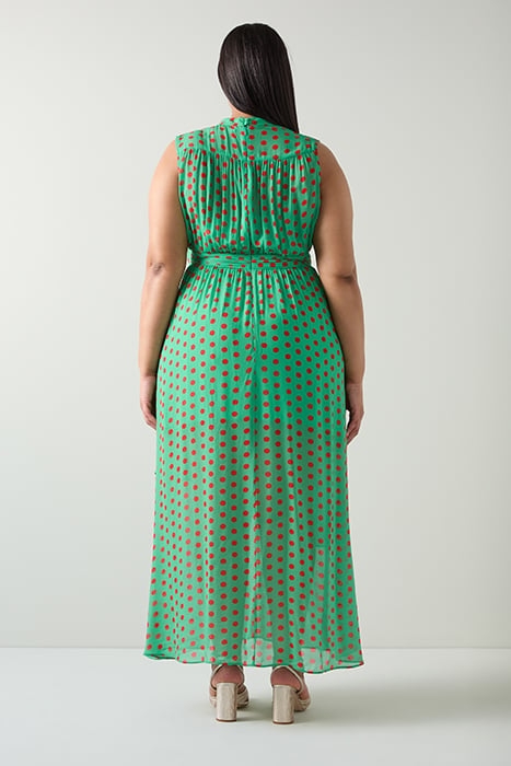 DR ROBYN SPOT PRINT DRESS GREEN 2