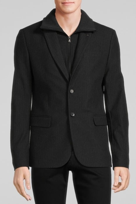 CHARCOAL PINSTRIPE SUIT JACKET ANTHRACITE 1