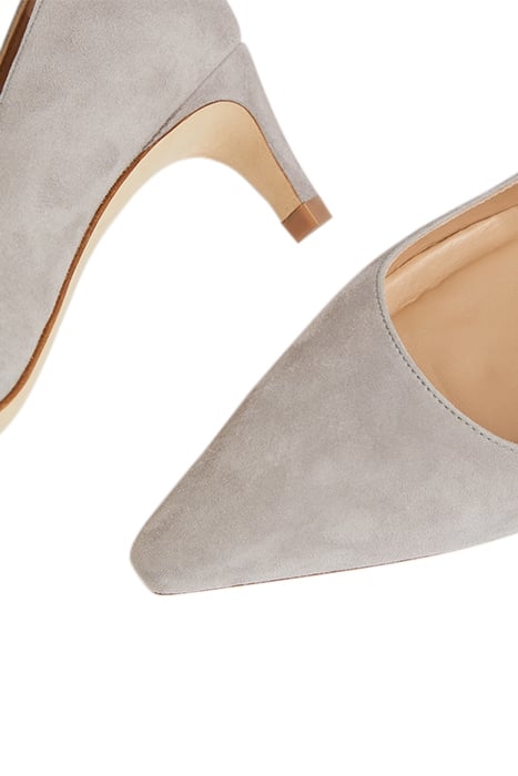 AVA SET BACK HEEL COURT PALE GREY 4