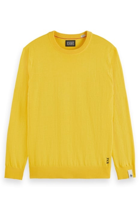 LINEN BLEND CREWNECK PULLOVER NAUTICAL YELLOW 1