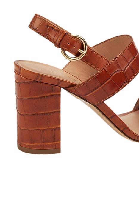 RAYA CROC EFFECT SANDAL TAN 4