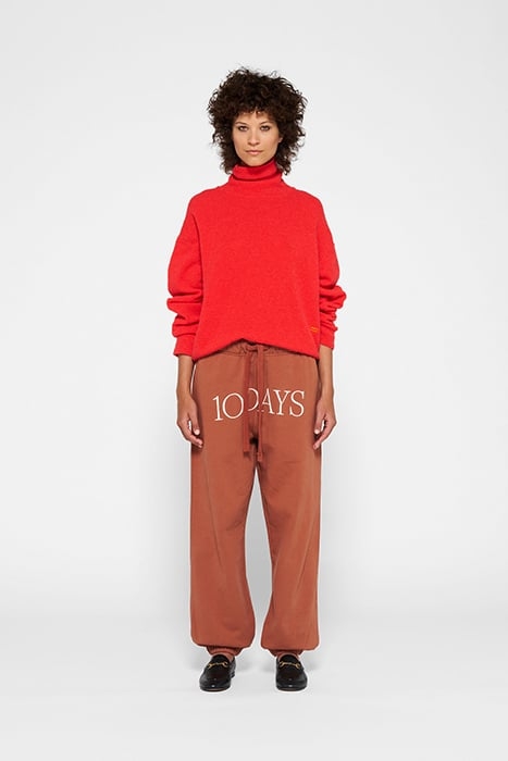 TURTLENECK SWEATER KNIT CORAL RED 2