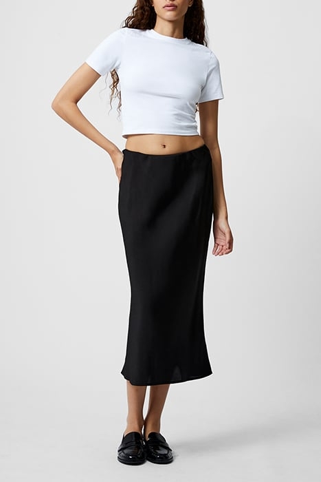 SATIN SLIP MIDI SKIRT BLACK 3