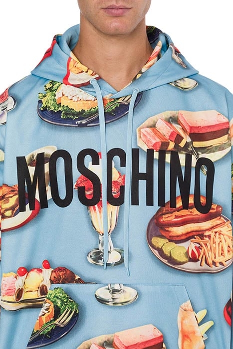 HOODIE FOOD PRINT BLUE 3