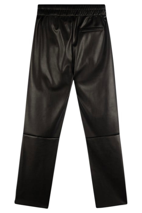 LEATHER LOOK FLARED JOGGER BLACK 4