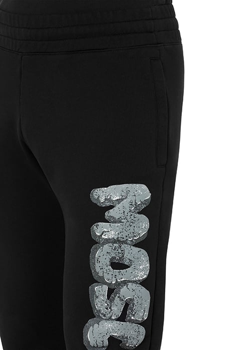 MOSCHINO X THE FLINTSTONES™ ORGANIC FLEECE TROUSERS BLACK 4