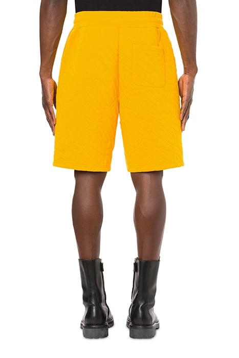 BERMUDA SHORTS IN QUILTED ALLOVER LOGO ORGANIC FLEECE YELLOW 2