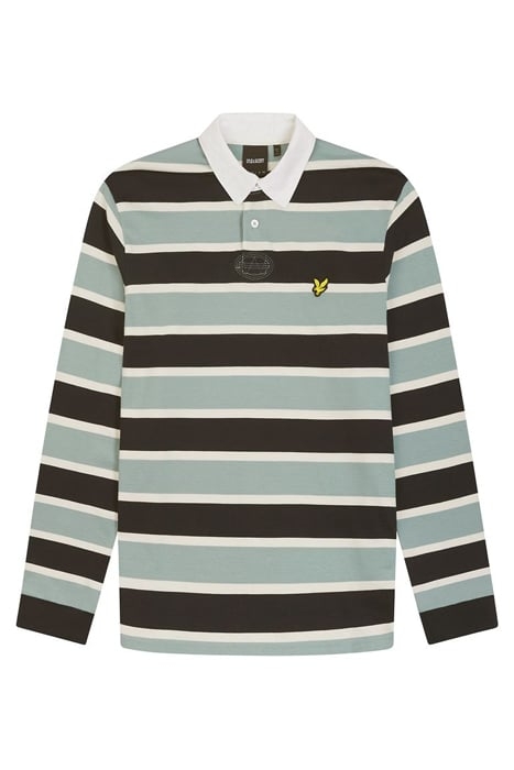 STRIPE RUGBY SHIRT SLATE BLUE 4