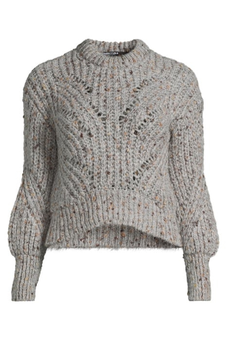 SHORT LIGHT GREY NEPS SWEATER 3