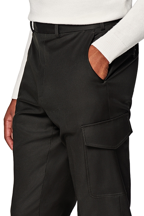 DARK BROWN WIDE LEG TAPERED TROUSERS DARK BROWN 6