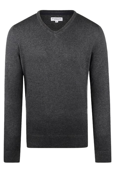 V-NECK SWEATER DARK GREY MELANGE 1