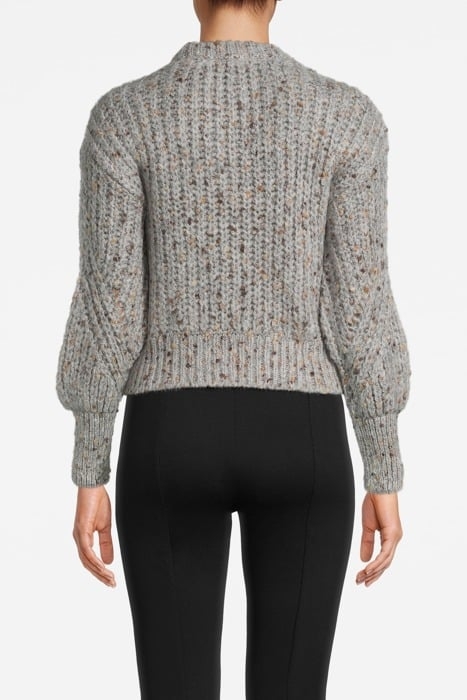 SHORT LIGHT GREY NEPS SWEATER 2