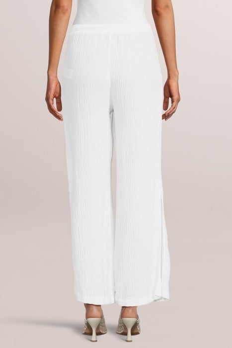 SIDE SLIT WIDE LEG WHITE 2