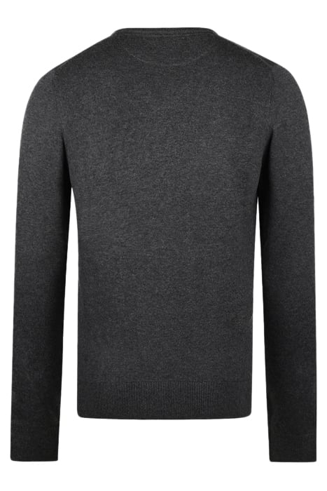 V-NECK SWEATER DARK GREY MELANGE 2