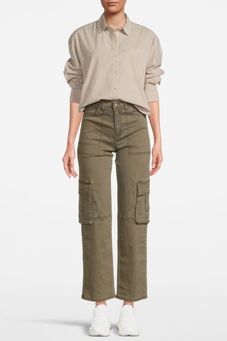 RELAXED CARGO PANT DUSKY GREEN 1