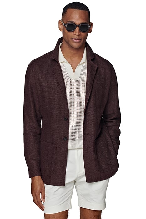 BURGUNDY RELAXED FIT SHIRT-JACKET BURGUNDY 1