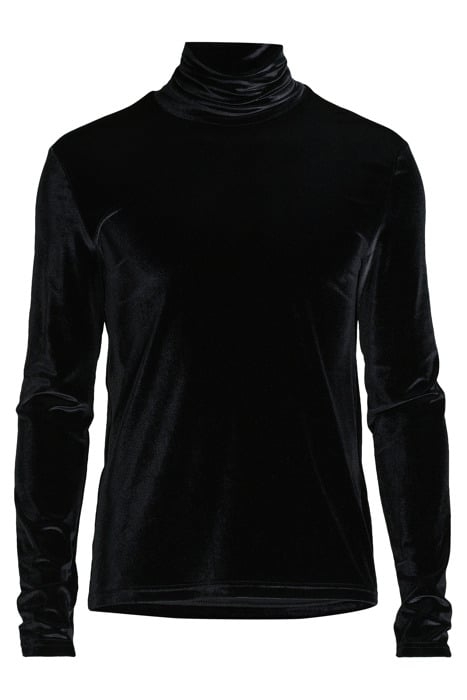 VELVET ROLLERNECK TOP BLACK 3