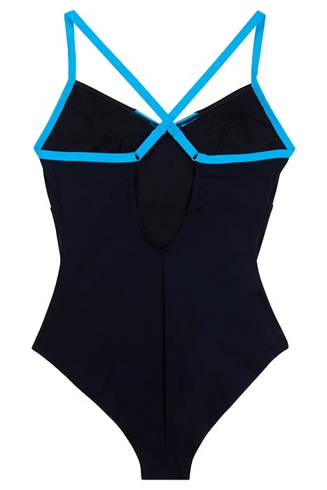 W LIZ EMBRACE BACK ONE PIECE BLACK,TURQUOISE 2