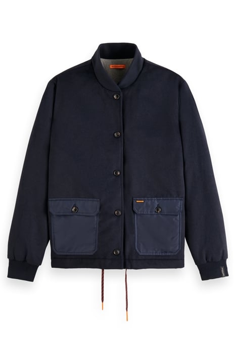 REVERSIBLE BOMBER JACKET IN MIXED QUALITIES NIGHT 4