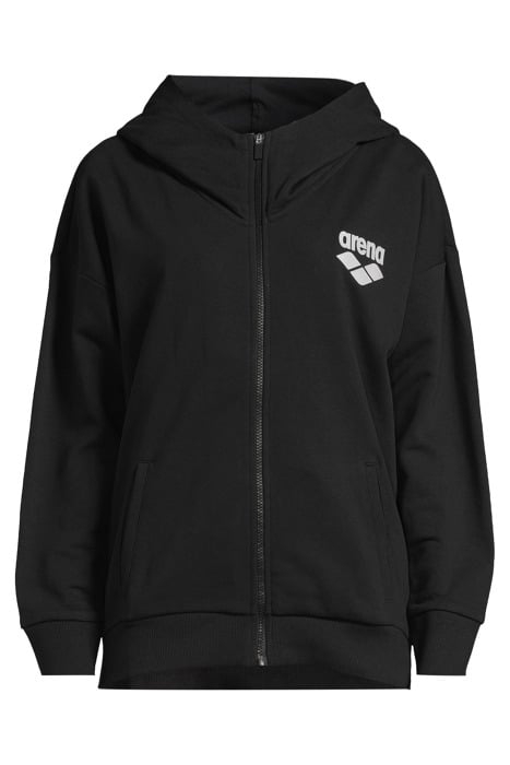 WOMAN FULL ZIP HOODIE SWEATSHIRT BLACK 3
