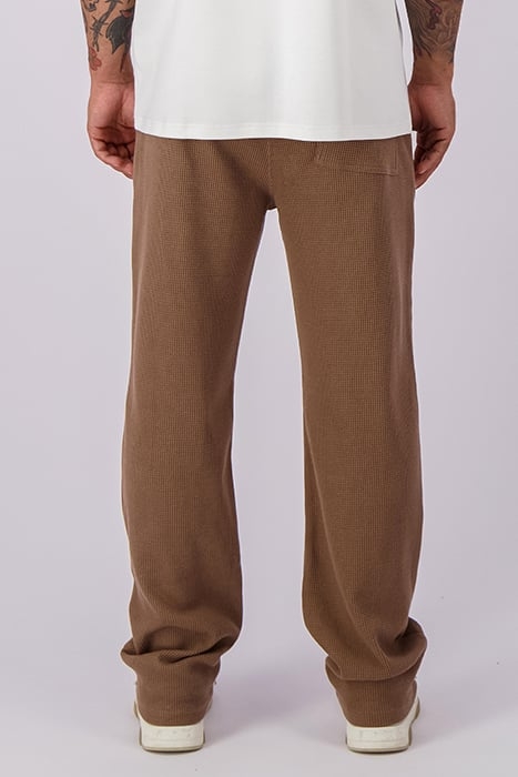 MONOGRAM WAFFLE PANTS BROWN 2