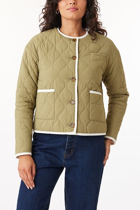 REVERSIBLE JACKET EGGNOG/OLIVE 1